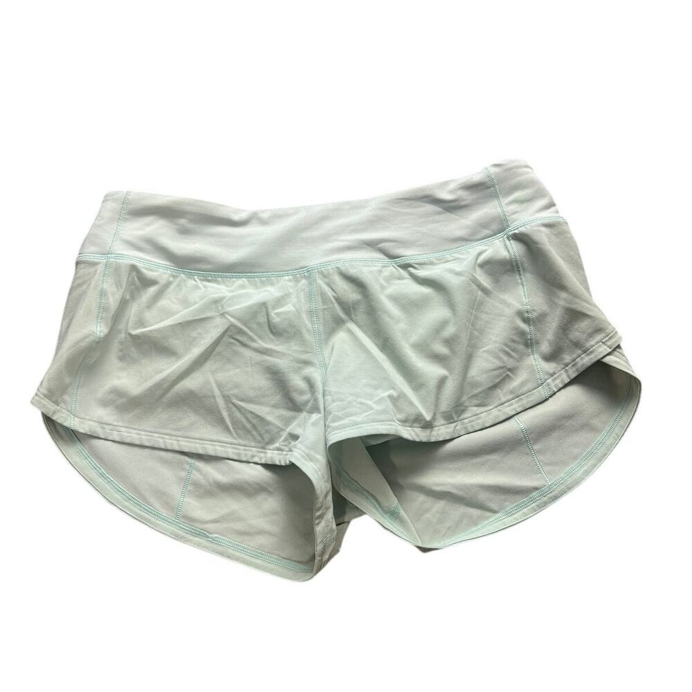 Lululemon athletica Light Sea Mist Mint Green Running Shorts Size 6